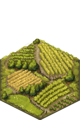 Hand-painted farm hex tile